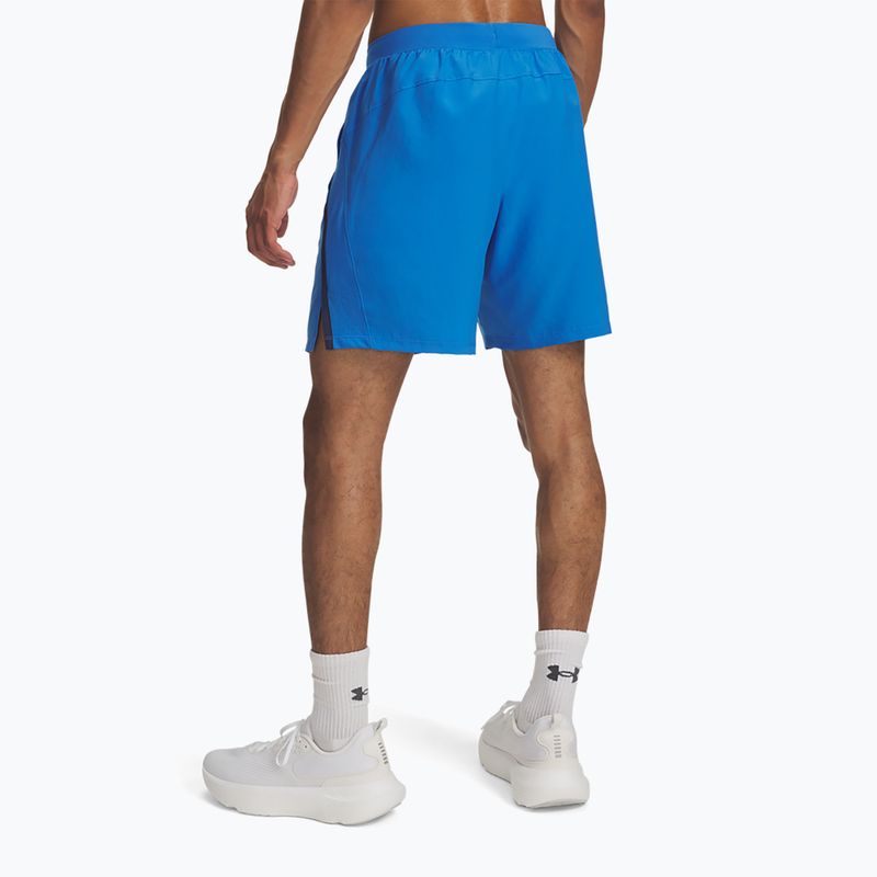 Vyriški bėgimo šortai Under Armour Launch 7" blue atlantis/washed navy/reflective 3