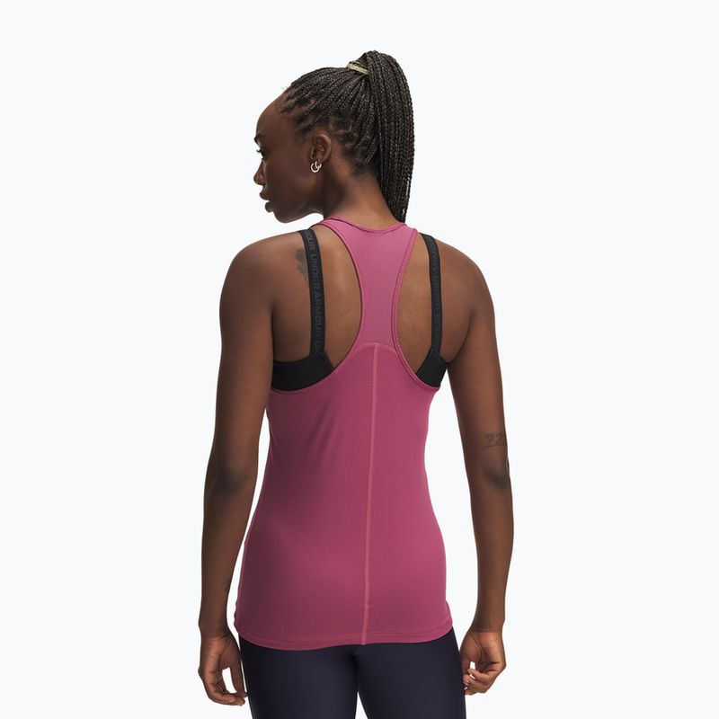 Moteriški treniruočių marškinėliai Under Armour HeatGear Armour Racer fuchsia dusk/white 2