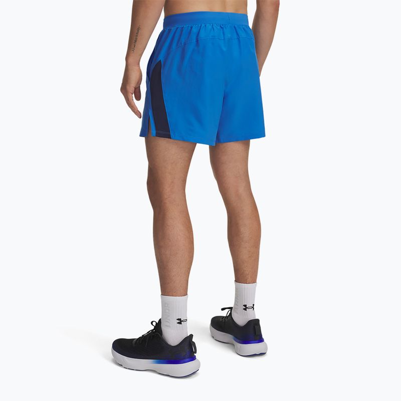 Vyriški bėgimo šortai Under Armour Launch 5" blue atlantis/washed navy/reflective 3