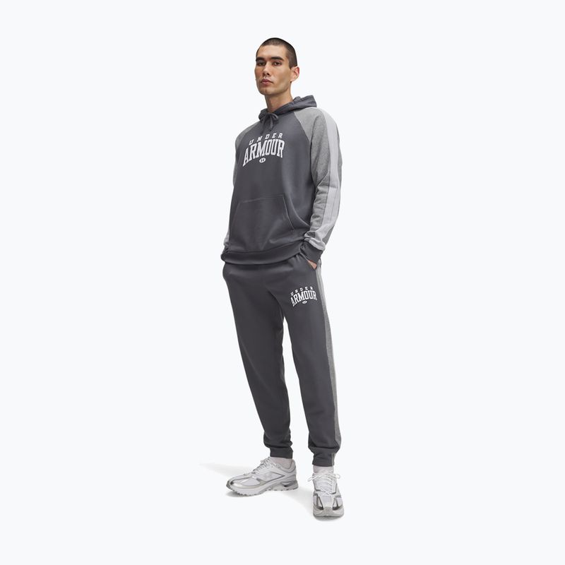 Vyriškos treninginės kelnės Under Armour Rival Fleece castlerock/mod gray/white 2