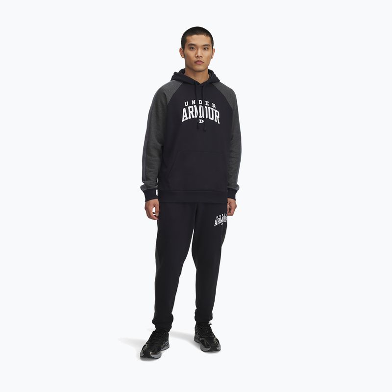 Vyriškos treniruočių kelnės Under Armour Rival Fleece Colorblock black/castlerock/white 2