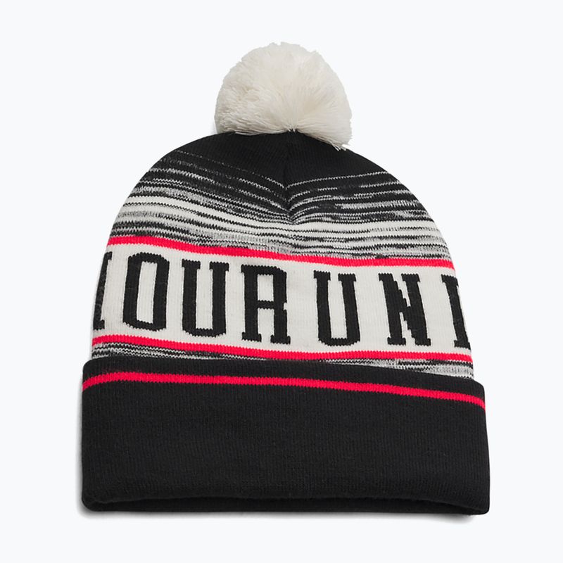 Vyriška žieminė kepurė Under Armour Halftime Pom Beanie stone/racer red/black 2
