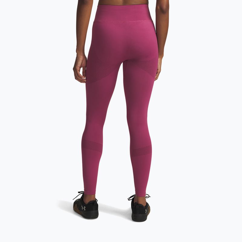 Moteriškos treniruočių tamprės Under Armour Vanish Seamless fuchsia dusk/dark maroon/dark maroon 3