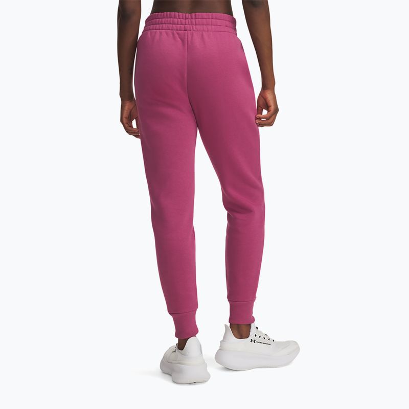 Moteriškos kelnės Under Armour Rival Fleece dark maroon/white fuchsia dusk/white 3