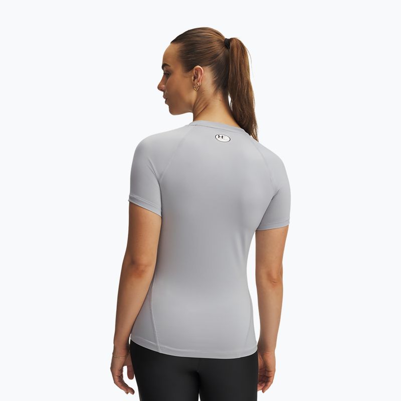 Moteriški treniruočių marškinėliai Under Armour HG Authentics Comp SS mod gray/black 2