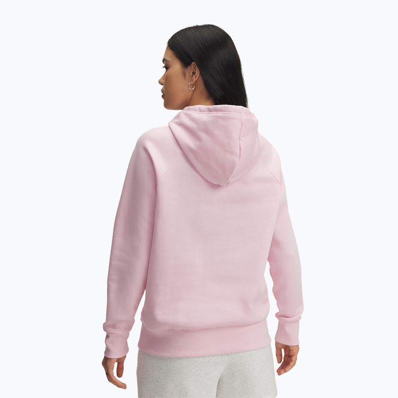 Moteriškas džemperis Under Armour Rival Fleece Big Logo Hoody prime pink/white 2
