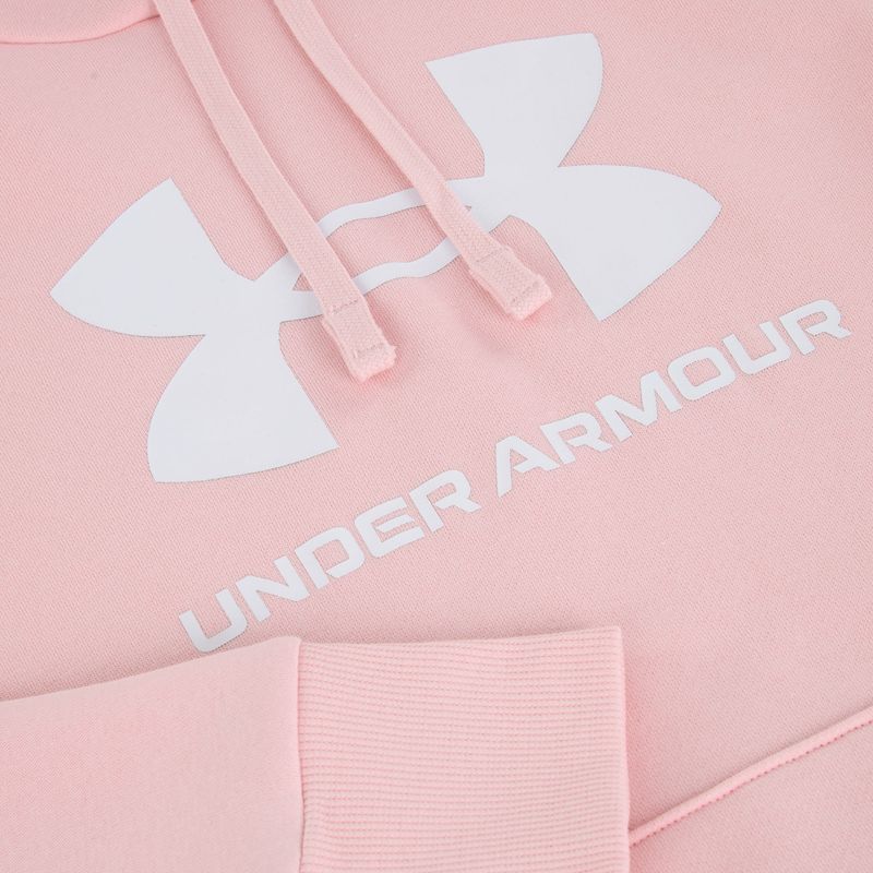 Moteriškas džemperis Under Armour Rival Fleece Big Logo Hoody prime pink/white 5