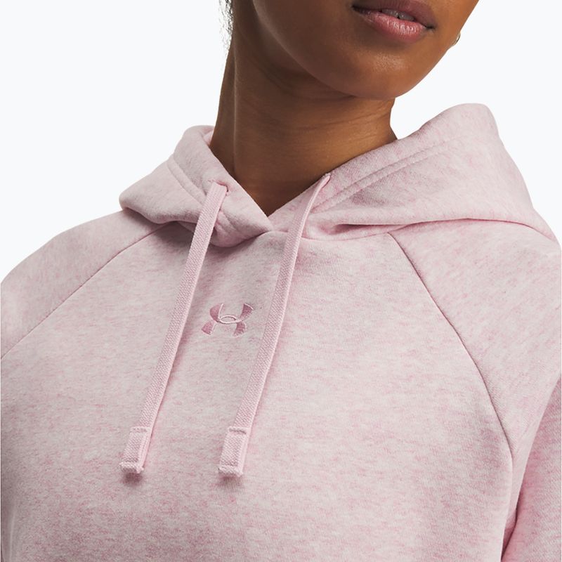 Moteriškas džemperis Under Armour Rival Fleece Hoodie prime pink light heather/prime pink 3