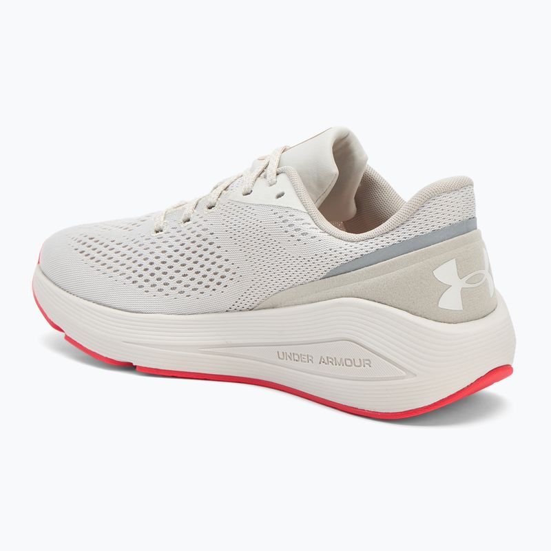 Moteriški bėgimo batai Under Armour Sonic 7 summit white/khaki base/racer red 3