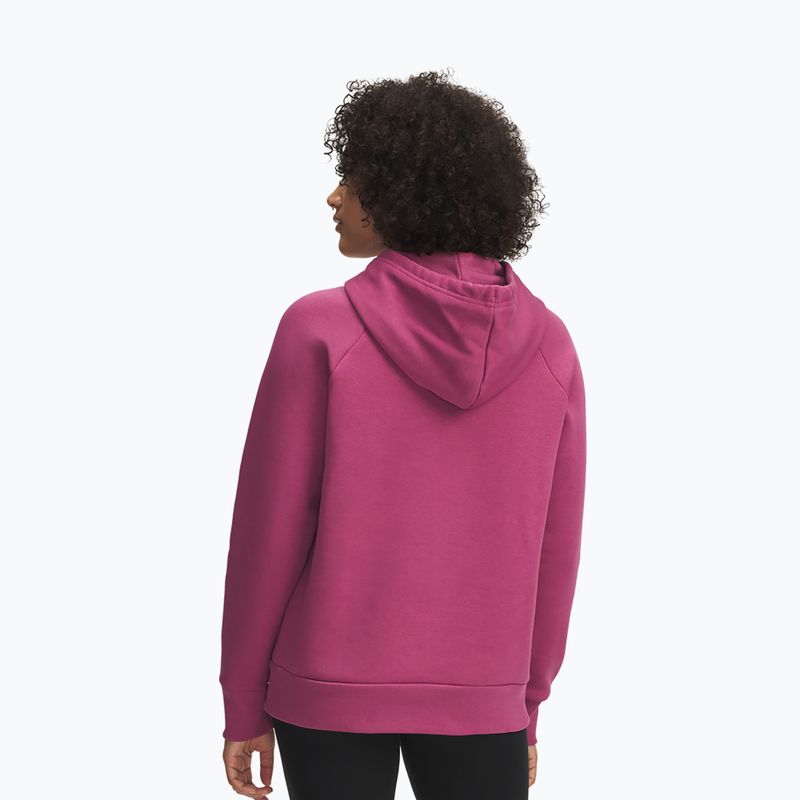 Moteriškas džemperis Under Armour Rival Feelce Shimmer Hoody fuchsia dusk/irisdescent 2