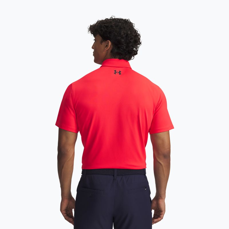 Vyriški polo marškinėliai Under Armour Tee To Green Pique Polo racer red/black 2