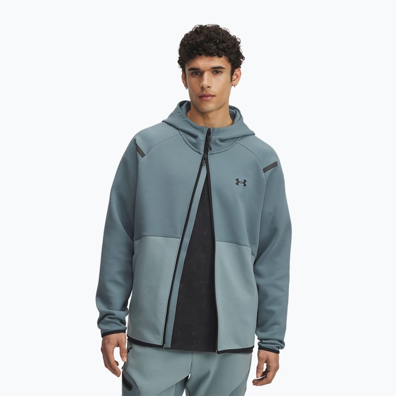 Vyriškas džemperis Under Armour Unstoppable Fleece Full Zip HD jasper blue/serpentine/black