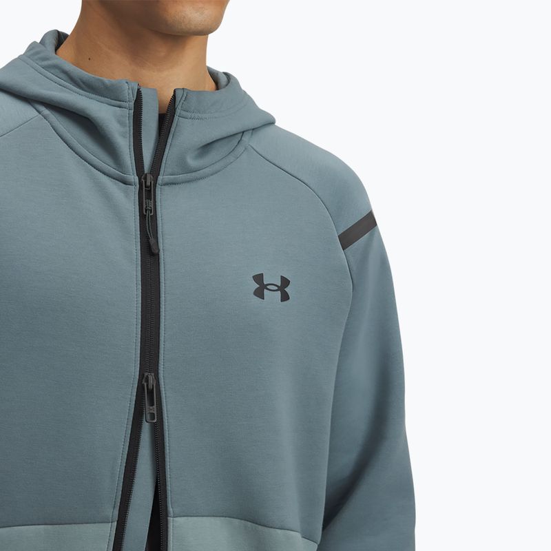 Vyriškas džemperis Under Armour Unstoppable Fleece Full Zip HD jasper blue/serpentine/black 3