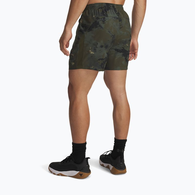 Vyriški treniruočių šortai Under Armour Project Rock Ultimate expedition green/black 3