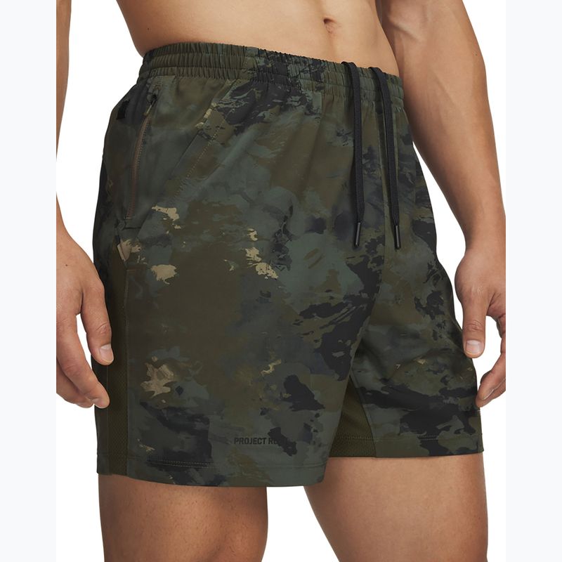 Vyriški treniruočių šortai Under Armour Project Rock Ultimate expedition green/black 4