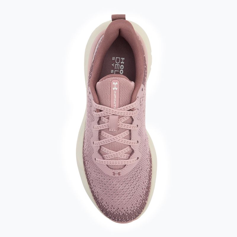 Moteriški bėgimo batai Under Armour Infinite tourmaline pink/maroon mist/summit white 4
