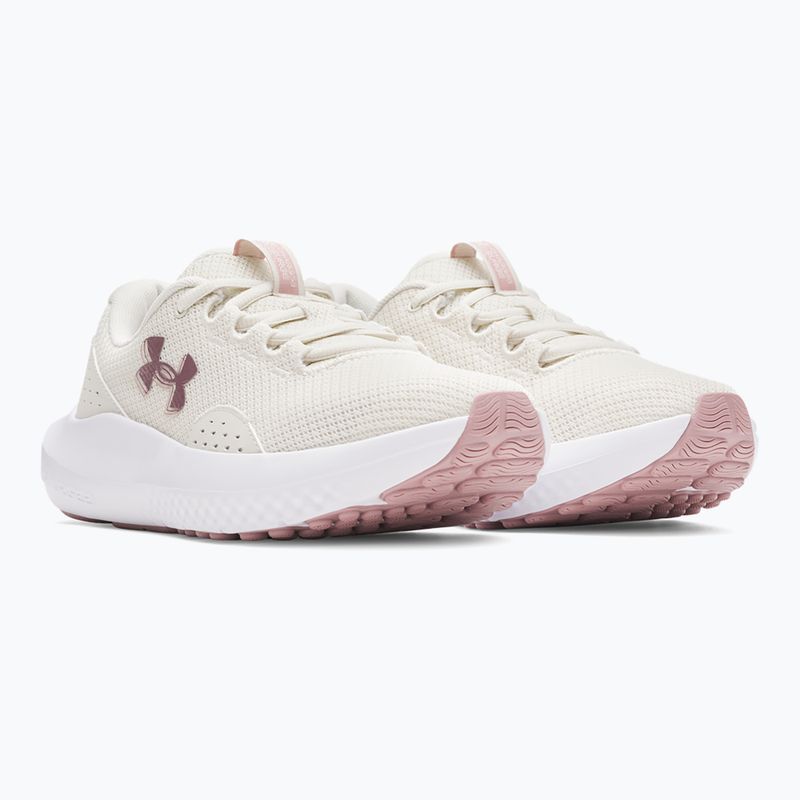 Moteriški bėgimo batai Under Armour Charged Surge 4 summit white/tourmaline pink/metallic tourmaline pink 2