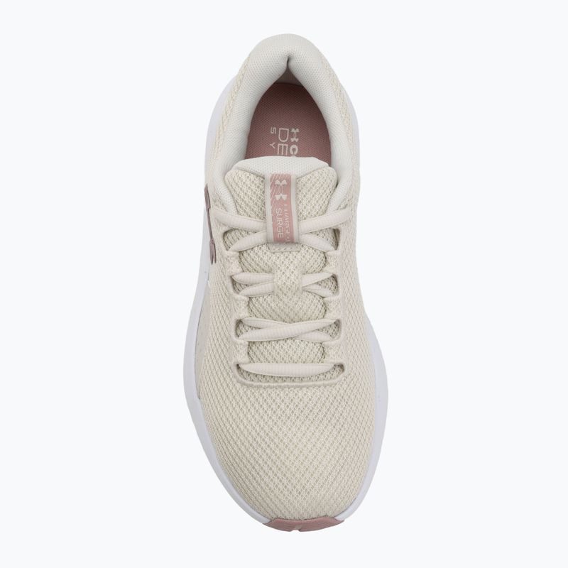 Moteriški bėgimo batai Under Armour Charged Surge 4 summit white/tourmaline pink/metallic tourmaline pink 5