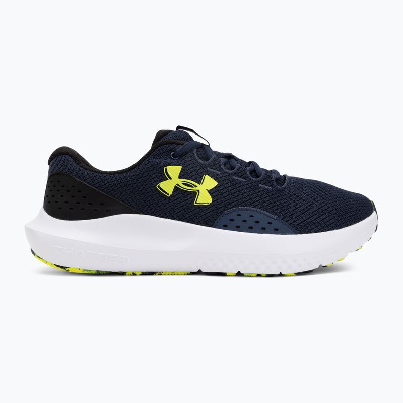 Vyriški bėgimo batai Under Armour Charged Surge 4 washed navy/black/high vis yellow 2