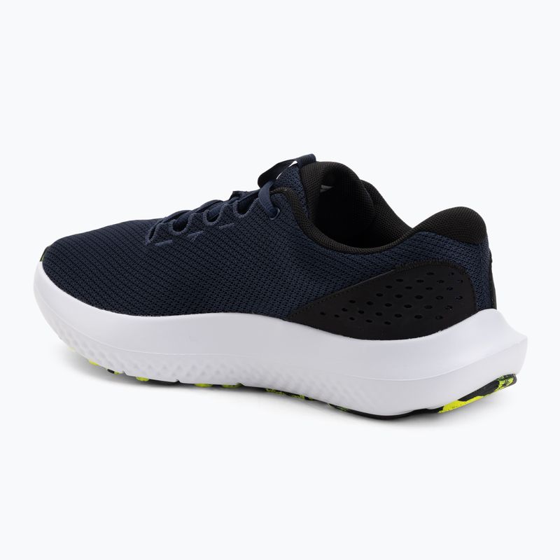 Vyriški bėgimo batai Under Armour Charged Surge 4 washed navy/black/high vis yellow 3