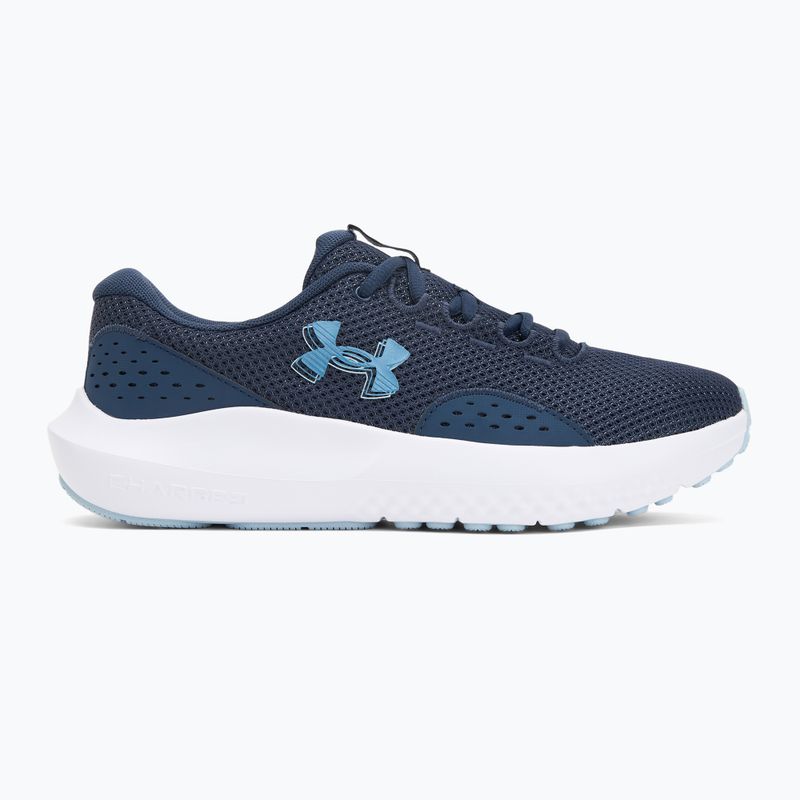 Moteriški bėgimo batai Under Armour Charged Surge 4 washed navy/blue calm/metallic blue calm 2