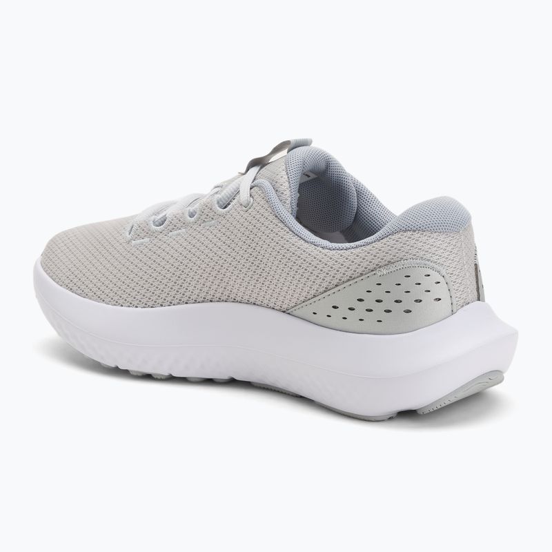 Moteriški bėgimo batai Under Armour Charged Surge 4 halo gray/metallic silver/metallic silver 3
