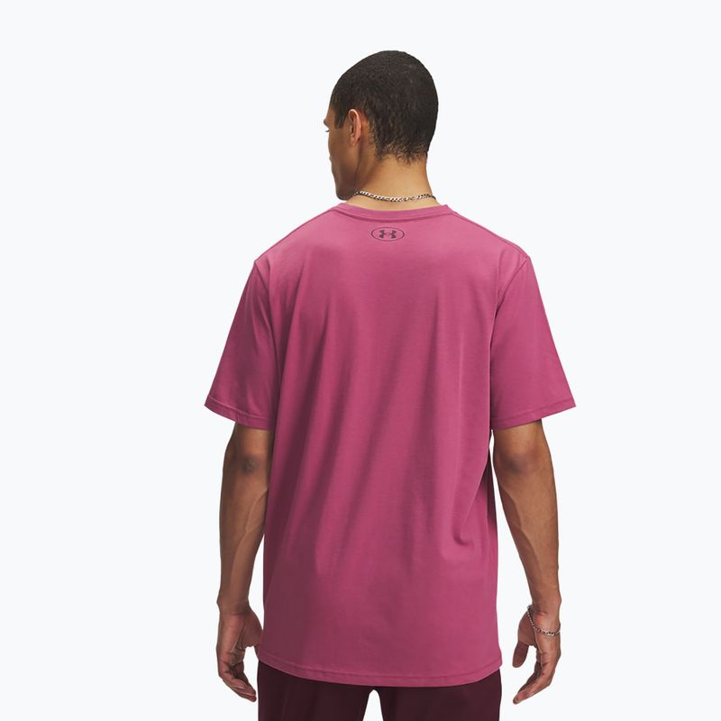 Vyriški marškinėliai Under Armour Sportstyle Left Chest fuchsia dusk/dark maroon 2