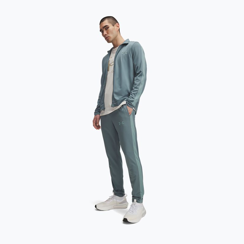 Vyriškas sportinis kostiumas Under Armour UA Knit Track Suit jasper blue/serpentine/serpentine