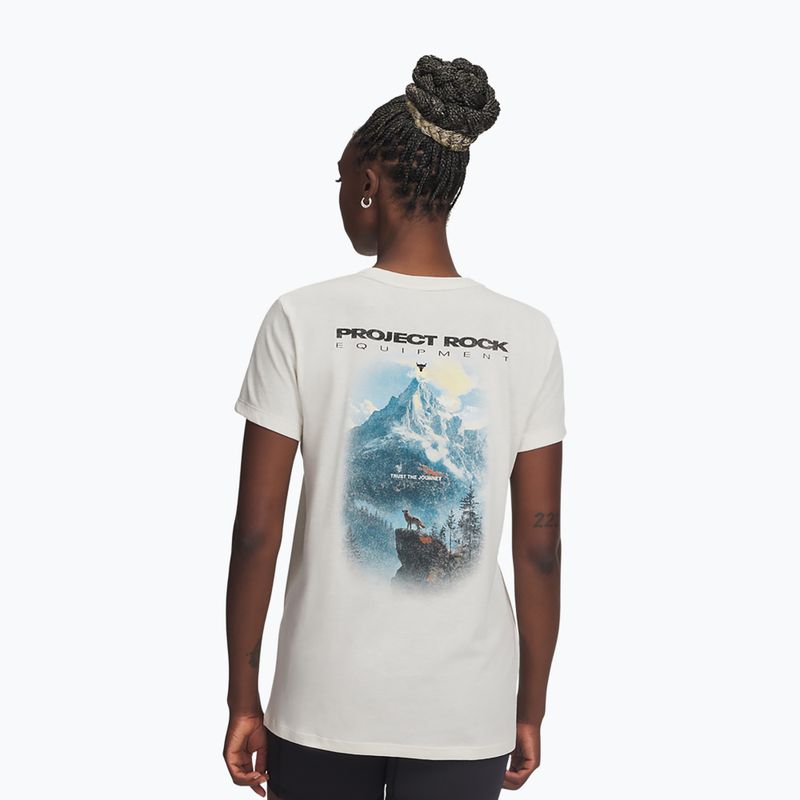 Moteriški treniruočių marškinėliai Under Armour Project Rock Graphic 2 stone/black 3