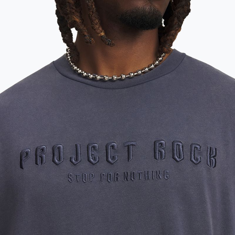 Vyriški marškinėliai Under Armour Project Rock Q3 ST Graphic downpour gray/white 3