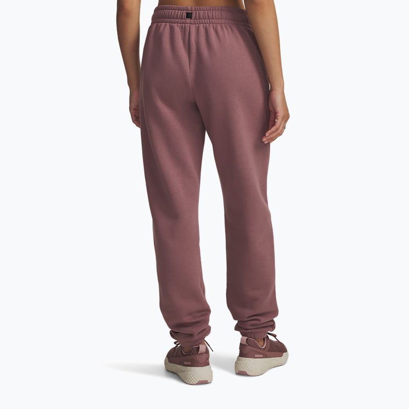 Moteriškos treniruočių kelnės Under Armour Project Rock Icon maroon mist/black 2