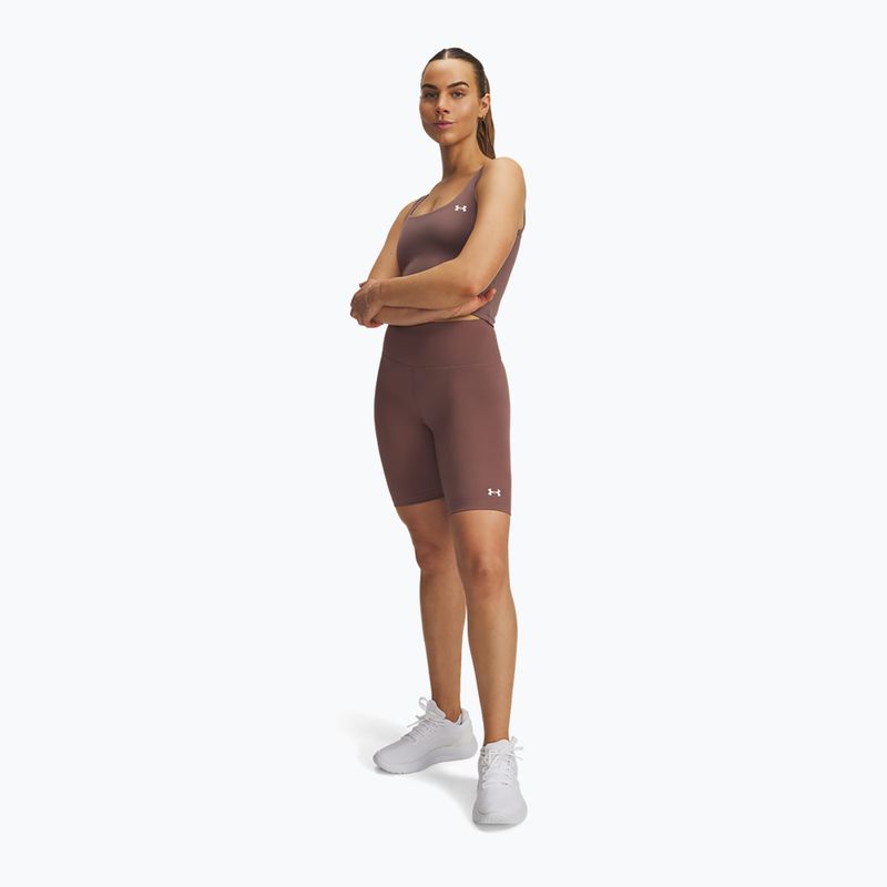 Moteriški treniruočių šortai Under Armour Motion Bike EMEA sierra taupe/white 2