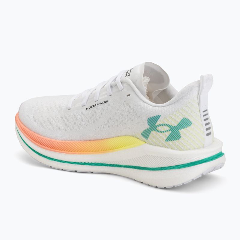 Moteriški bėgimo batai Under Armour Velociti SPD white/orange bloc/metallic silver 3