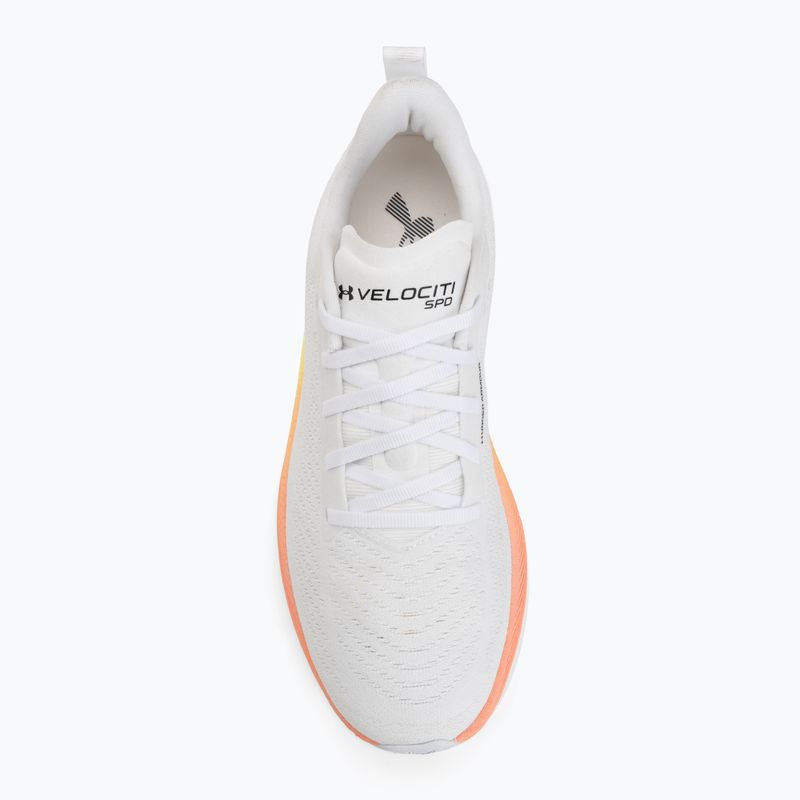 Moteriški bėgimo batai Under Armour Velociti SPD white/orange bloc/metallic silver 5