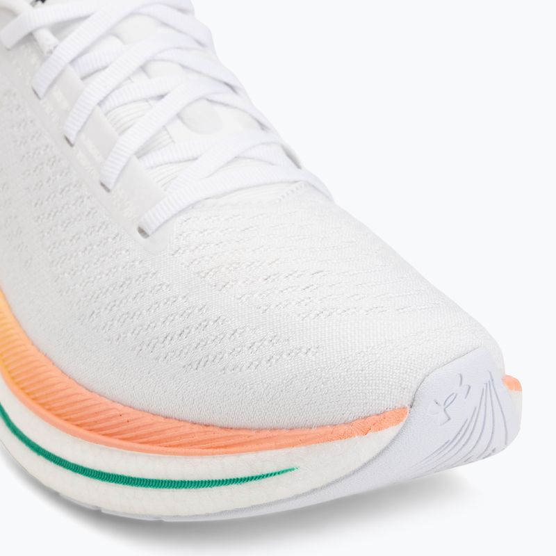 Moteriški bėgimo batai Under Armour Velociti SPD white/orange bloc/metallic silver 7