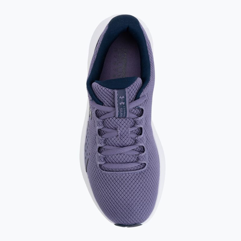 Moteriški bėgimo batai Under Armour Charged Surge 4 purple luxe/refresh mint 5