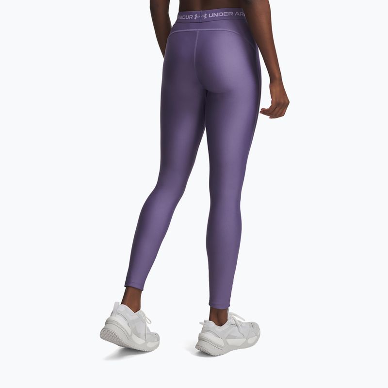 Moteriškos treniruočių tamprės Under Armour HeatGear purple luxe/purple crest 3