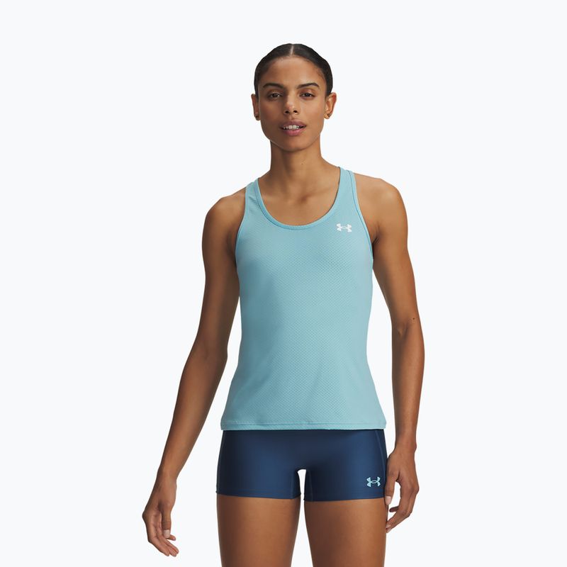 Moteriški treniruočių marškinėliai Under Armour Tech Mesh Racer Tank blue haze/white