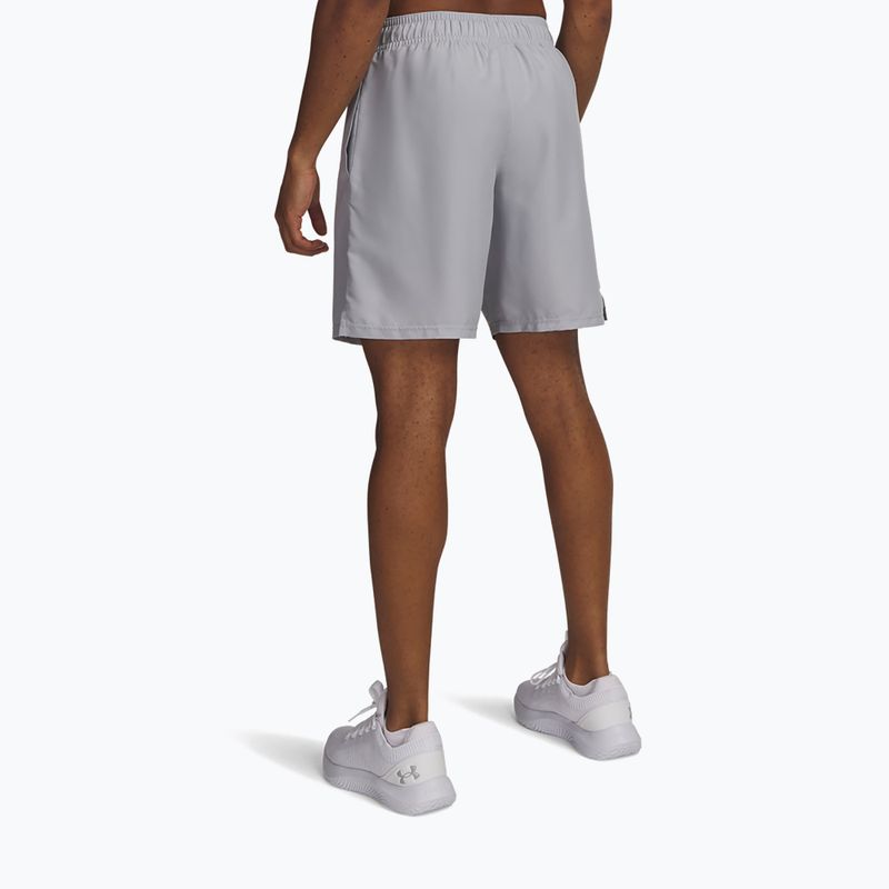 Vyriški treniruočių šortai Under Armour Woven Wordmark mod gray/lumos lime 3