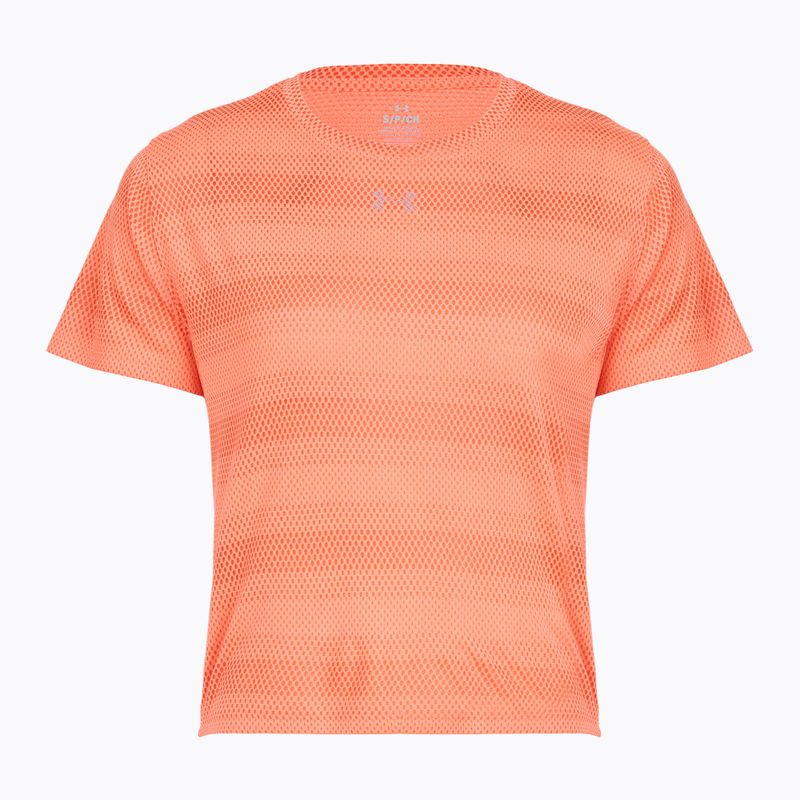 Moteriški bėgimo marškinėliai Under Armour Velociti electric tangerine/black/green mode