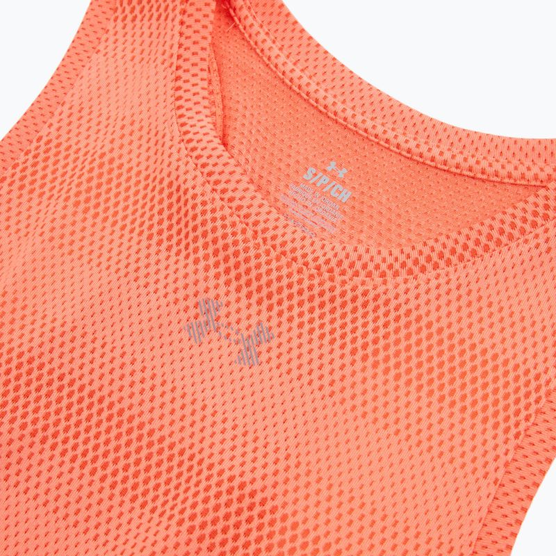 Moteriški bėgimo marškinėliai Under Armour Velociti Singlet electric tangerine/black/green mode 3