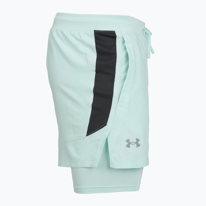 Vyriški bėgimo šortai Under Armour Launch 5" 2IN1 refresh mint/castlerock 3
