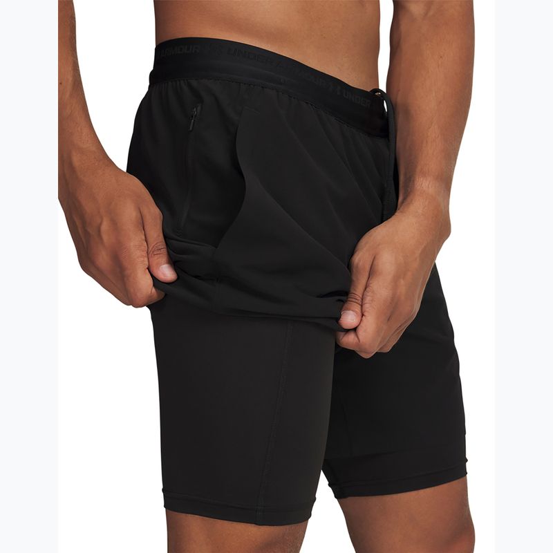Vyriški treniruočių šortai Under Armour Vanish Elite 2IN1 Shorts ultimate black/ultimate black/ultimate black 4