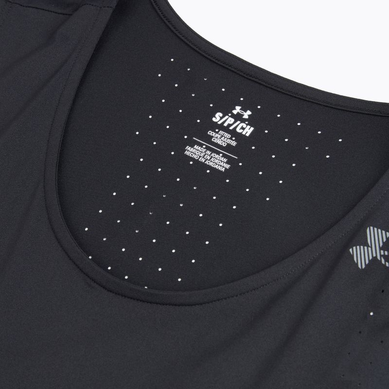 Vyriški bėgimo marškinėliai Under Armour Velociti Pro Singlet black/black/metallic silver 3