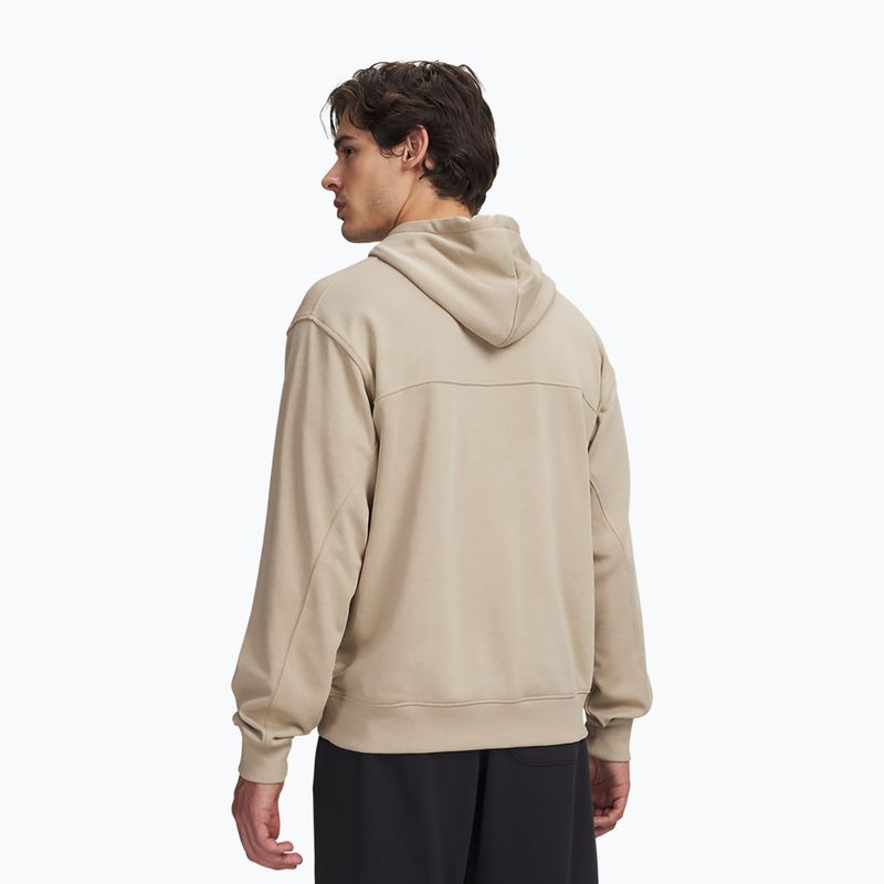 Vyriškas džemperis Under Armour Rival LW Hoodie city khaki/black 2