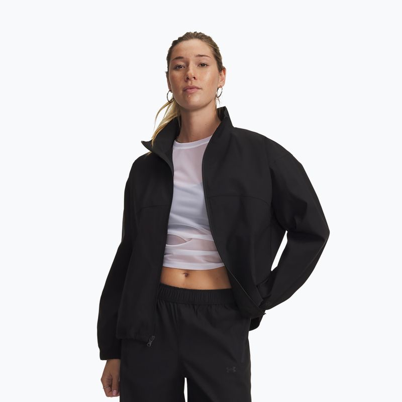 Moteriška treniruočių striukė Under Armour Unstoppable Woven FZ Jacket ultimate black/ultimate black