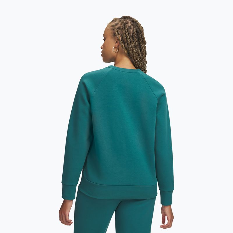 Moteriškas džemperis Under Armour Rival Fleece Crew rack green/white 2