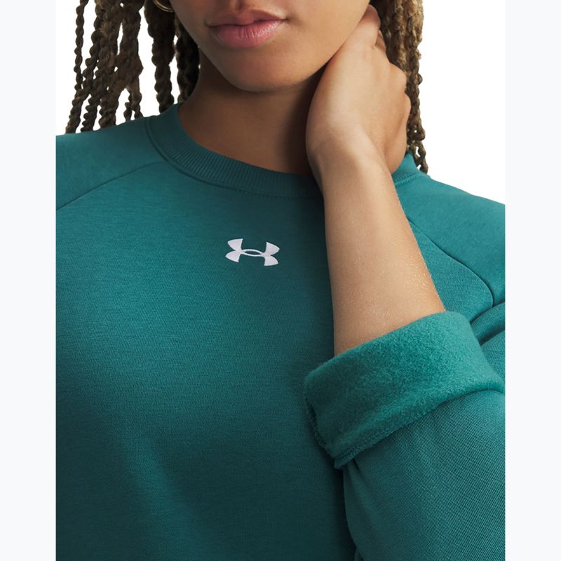 Moteriškas džemperis Under Armour Rival Fleece Crew rack green/white 3