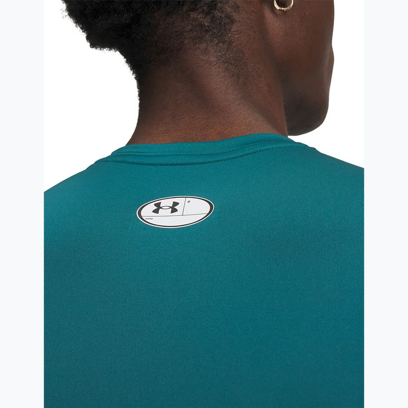 Vyriški treniruočių marškinėliai Under Armour HG Armour Comp rack green/white 3