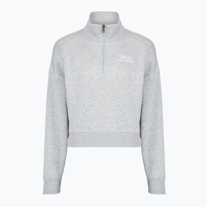 Moteriškas džemperis Under Armour Rival Fleece Script HZ mod gray light heather/white